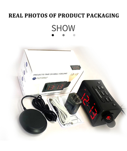 Réveil <span class=keywords><strong>radio</strong></span> de chambre à coucher à succès avec port de charge USB, horloge vibrante, Reloj Despertador Con <span class=keywords><strong>Projection</strong></span>, horloge numérique - Product Image 4