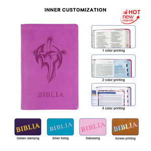 Impression d'usine de haute qualité la Bible sainte rose nouvelle Bible <span class=keywords><strong>King</strong></span> James Version pour les femmes étude livre de Bible - Product Image 4