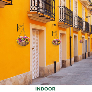 10 Inch Tường Treo Nhà Máy Móc Ngoài Trời Sắt Rèn Treo Nhà Chim Khung Kim Loại Xoay Nhà Máy Móc Áo Móc - Product Image 3