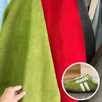 Cuir de vachette naturel véritable brossé et suédé, résistant aux plis, pour chaussures, sacs à main, meubles, bagages, avec support personnalisable