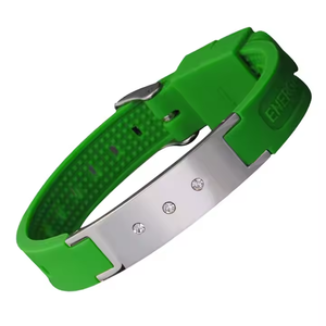 Bracelets de santé classiques en acier inoxydable avec logo personnalisé, 4 en 1, à base d'éléments bioénergétiques et de zircon, collection Hottime - Product Image 5
