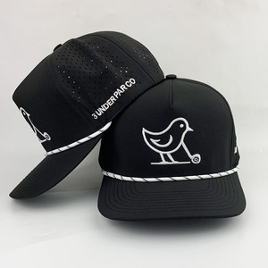 <span class=keywords><strong>Casquette</strong></span> de baseball bicolore imperméable brodée en 3D, perforée au laser, avec cordon de serrage, pour sports de plein air, vente en gros - Product Image 6