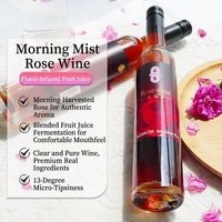 Vin Rosé en Gros 375ml 13%vol Doux Faible Teneur en Alcool Vin de Fruits Arôme Rose Élégant Vin de Fruits pour Femmes pour Fêtes et Bars