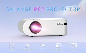 Toptan Mini projektör Salange P62 4000 lümen destek 1080P projektör HD ev sineması film projektörleri