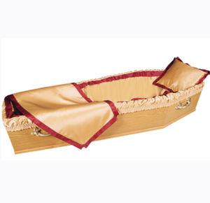 F405-2 # De La France Blanc Satin Cercueil Cercueil Intérieur Doublure Funéraire Bord Ondulé Oreiller Accessoires Cercueil Funerailles - Product Image 3