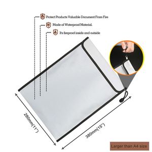 Fiberglass Waterproof Fire Proof <b>Document</b> <b>Bag</b> Bolsa Ignifuga Fireproof Safe <b>Bag</b> for <b>Documents</b> - Product Image 4