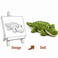 Jouets en peluche crocodile personnalisés, logo et taille personnalisables, emballage cadeau, OEM ODM, faible MOQ, fabricant de peluches anti-stress en polyester
