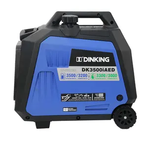 Dinking Dual Fuel Generator 3500W LPG Gasoline Digital Inverter Portable Silent Generators with Electric Start, DK3500iAED