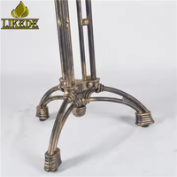 Socle de table vintage en fonte de bronze antique à 3 pieds, piédestal décoratif pour mobilier de café, bistrot, restaurant