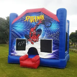 hot sale spiderman inflatable bounce house inflatables castle bouncy jumping bouncer with blower