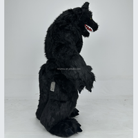 Funtoys Mascotte Loup Géant Gonflable Costume Wolfhound Fursuit Anime Halloween Cosplay Mascotte Carnaval Animal 2.2m pour Adulte