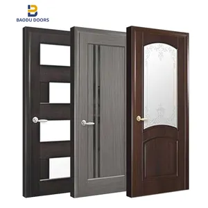 Modern tasarım sıcak satış çin'de yapılan dors kapı prehung iç ahşap katı ahşap döşeme kapı iç basit ahşap kapı