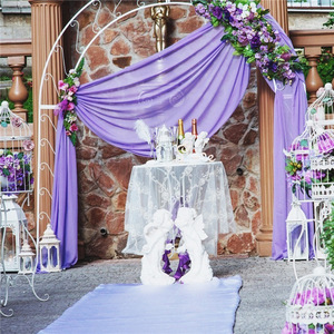 Voilages simples pour arche de <span class=keywords><strong>mariage</strong></span>, rideaux de fond transparents en polyester <span class=keywords><strong>blanc</strong></span> pour décorations de <span class=keywords><strong>mariage</strong></span> en extérieur, fêtes et plafonds - Product Image 3