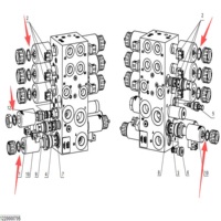 Kit de joints pour vanne de régulation Chaolutong, numéro de pièce 0009629316/0009629329/0009629330 Pièces détachées de 1 à 10 tonnes pour chariots élévateurs Linde série 1220