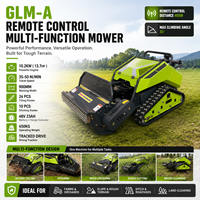 Livraison Gratuite Tondeuse Robot Rotative à Chenilles Multi-Terrains à Essence 4 Temps Télécommandée Sans Fil Autopropulsée pour Collines, Vergers et Jardins