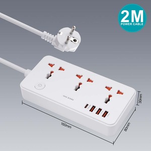 Multiprise Winning Star 6 prises 10A 2500W Câble de 2 m Prise de sécurité Utilisation domestique - Product Image 2