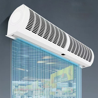Rideaux d'air frais intérieurs à flux croisé de 0,9 m à fort débit d'air, à fixation murale, pour hôpitaux et gymnases, design moderne