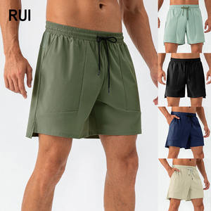 Pantalones Cortos Deportivos RUIQUWIN con Logotipo Personalizado para Hombre, Ligeros, Transpirables, con Malla que Absorbe la Humedad, Pantalones Cortos para Correr con Diseño de Parches - Product Image 1