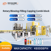 Machine monobloc CE entièrement automatique de soufflage, remplissage, bouchage et étiquetage BFC 10000BPH pour ligne de production de boissons (eau, jus, CSD) en PET pour usine de boissons