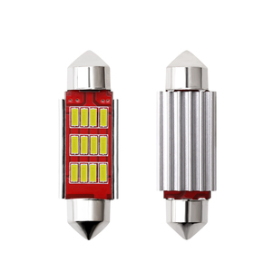 Coche led flecha doble luz decodificación canbus 12 SMD 4014 luz de la bóveda del coche placa de la lámpara - Product Image 2