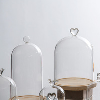 Couverture en verre transparente pour bougie d'aromathérapie, fleur éternelle, fleur séchée, faite à la main, DIY