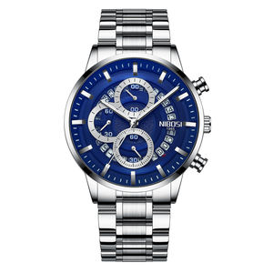 Nuevo para hombres Movimiento de cuarzo de alta calidad Aleación Estilo de negocios 3BAR Resistente al agua Calendario de mano luminoso Deportes de moda - Product Image 2