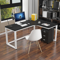 Escritorio de Computadora en Forma de L para Oficina Individual, con Gabinete de Almacenamiento Móvil, Muebles para Estudio en Casa, Venta al Por Mayor
