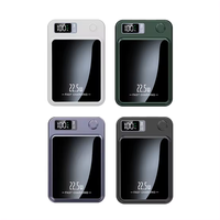 Batterie externe sans fil 3-en-1 ABS 15W avec logo personnalisé, chargeur mince 5000 mAh, batterie externe magnétique 10000 mAh avec câble