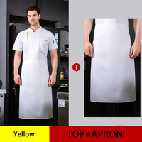 Manches courtes Restaurant Chef Cuisine Travail Uniformes Sushi Boulangerie Café Serveur Service Traiteur Vestes ou Tabliers