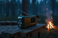 Radio d'urgence solaire à manivelle 10000mAh FM/DAB/DAB+ Haut-parleur Lampe torche LED SOS Survie Extérieur Portable