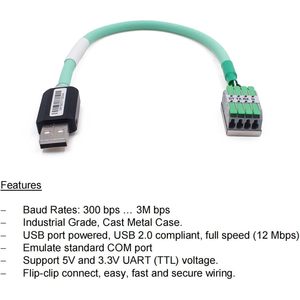 ยูโรบอท ยูเอสบี ทู ยูอาร์ท ทีทีแอลอะแดปเตอร์แปลงสัญญาณแบบอนุกรม 300-3Mbps สำหรับอาร์ดูโน่แล็ปท็อปพีซีสีเขียว - Product Image 3