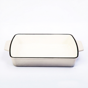 Poêle rectangulaire en <span class=keywords><strong>fonte</strong></span> <span class=keywords><strong>émaillée</strong></span> non revêtue Modèle GY-J0011 pour poisson au four et pain - Product Image 5