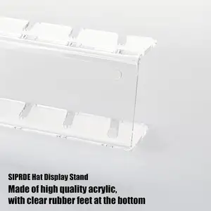 acrylic hat display rack stand clear acrylic hat organizer for baseball caps