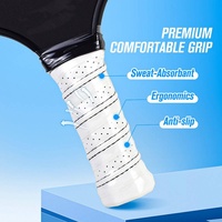 Raquette de pickleball hybride personnalisée MST OEM, surface texturée T700, noyau en nid d'abeille en fibre de carbone de 16 mm, écologique, divertissement