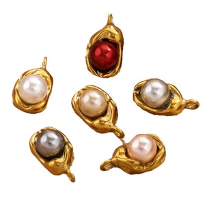 18K PVD Gold Plated Stainless Steel Multi Colors Mother of Pearl Charm Pendant for Necklace, Earrings, <b>Bracelet</b> & Jewelry Making - Product Image 5