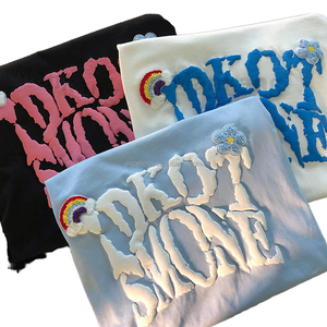 100% Baumwolle Einfarbiges Übergroßes Langes Leoparden-Hip-Hop-<span class=keywords><strong>T</strong></span>-<span class=keywords><strong>Shirt</strong></span> für Herren mit Schwerer Qualitä<span class=keywords><strong>t</strong></span> und Acid-Wash - Product Image 1