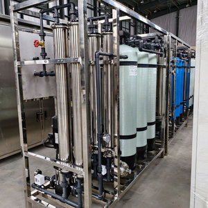 Système d'osmose inverse d'eau potable minérale pure 2 étapes purifiant la membrane système RO d'eau de mer 500LPH PLC - Product Image 4