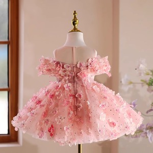 Robe de Fée Haut de Gamme pour Filles de 1 à 10 Ans, Modèle Fantaisie avec Appliques Florales, Idéale pour Mariages - Vente en Gros - Product Image 6