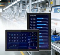 Terminal Industrial Táctil Todo en Uno Yingtouch de 23.6 Pulgadas, con Pantalla Capacitiva, USB/DVI/D-SUB/Serie, Color Negro, para Negocios