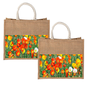 กระเป๋าถือผู้หญิงสีดำ กระเป๋าโท้ทพร้อมกระเป๋าผ้ากระสอบขนาดใหญ่ พิมพ์ลายดิจิทัล ผลิตในอินเดีย รัฐเบงกอลตะวันตก - Product Image 6