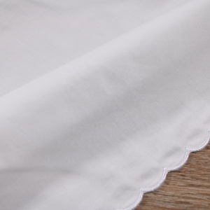 C015, pañuelo de encaje bordado imprimible para <span class=keywords><strong>boda</strong></span>, regalo de Navidad, tela gruesa de algodón blanco, 12 "x 12", borde festoneado bordado - Product Image 6