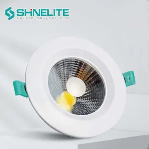 उच्च एल्यूमीनियम छत 12w एलईडी Downlight आवास IP66 निविड़ अंधकार ड्राइवर गोल आकार Downlight