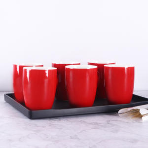 Tazas de Cerámica Creativas de Color Rojo Sólido, 50 Piezas por Bolsa, para Café, Tazas de Regalo - Product Image 1
