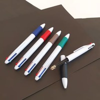 맞춤형 4색 로고 홍보용 다기능 볼펜 플라스틱 동물 디자인 비즈니스 사무용품 편안한 그립감