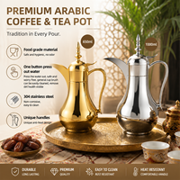 Venta al por mayor capacidad 1000ml precio competitivo caliente de lujo té café termo frasco Dallah árabe olla