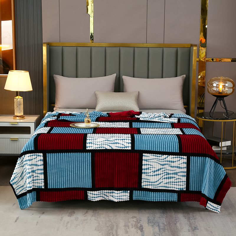 Red and blue square grids