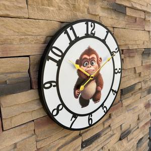 <span class=keywords><strong>นาฬิกา</strong></span>แขวนผนังลายการ์ตูนสร้างสรรค์ ขนาด 40 ซม. รุ่นใหม่ล่าสุด ลายลิงและเสือ สำหรับห้องนั่งเล่น ห้องตัวอย่าง ห้องอ่านหนังสือ ห้องเด็ก - Product Image 5