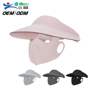 New Fashion Summer Lightweight Foldable UPF 50+ Ice Silk Unisex Sun Visor Cap Mask Sports Caps with Long Neck Flap - Product Image 1