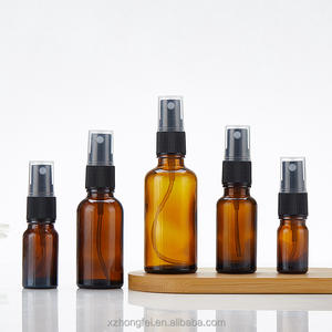 Flaconi in Vetro Ambrato Scuro di Alta Qualità 5-100ml Forma Rotonda con Tappo Nero Nuovi Flaconi Spray Cosmetici - Product Image 5