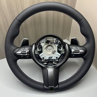 Volant sport en cuir perforé noir et fibre de carbone en forme de D, personnalisable avec LED, 3 branches, pour F30 F10 E90 - Prix usine